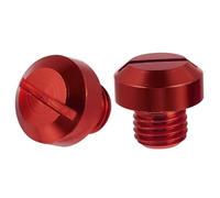 2pcs Motorcycle Rear View Mirror Aluminum Alloy Covers Hole Plugs | Shiny Electroplated Finish, Easy Installation, Corrosion Prevention, for Open Mount Points and Wet Weather Riding