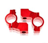 2pcs Motorcycle Rear View Mirror Mount Adapter Screw for Hero 12 11 10 - Aluminium Alloy Bracket Holder for Bike for atv Scooter - Fitment Silver(Red)