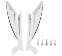 2pcs Motorcycle Rear View Mirrors, Aluminum Alloy Glass Handlebar Pair