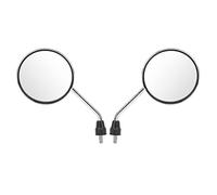 2pcs Motorcycle Rearview Mirror 8mm Thread Chrome Plated Round Universal side mirrors for Street Bikes ATV Scooter Offroad Vehicles and BMX Bikes, 4.1 Inch High Definition Flat