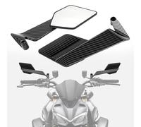 2pcs Motorcycle Rearview Mirrors for Yamaha Fazer FZ6 FZ 6 XJ6 XJ 6, Wind Wing Stealth Side Mirrors Adjustable Aluminium Alloy Side Mirrors High Definition Anti-glare,C