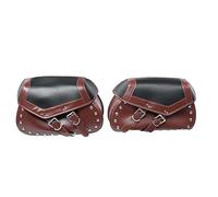 2Pcs Motorcycle Saddle Bags Side Storage Luggage Bag Tool Pouch Accessories For Yamaha Travel motorcycle luggage bag(Brown)