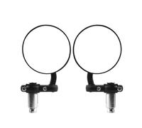 2Pcs Motorcycle Side Mirror Aluminum Black 22mm Handle Bar End Rearview Mirror For Motorcycle Motorbike Scooter
