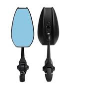 2Pcs Motorcycle Side Mirror White Blue Lens Anti-Glare HD Motorbike Handlebar End For Scooters ATV Bike Motorcycles Side Mirrors