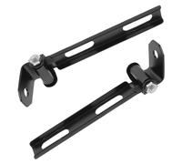 2pcs Motorcycle Solo Seat Bracket Front Mount Swivel Alloy | Adjustable Angle Support Plate, Secure Fitting for Spring Seats, Cruisers and DIY Riders, Black Finish