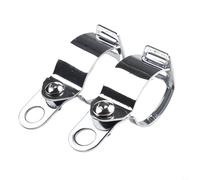 2pcs Motorcycle Turn Signal Light Mount Bracket Adjustable 30-43mm Front Fork Clamp Compatible with 12mm Stud Indicators Made of Metal for Easy Installation on Various Motorbike(Silver)