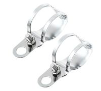 2pcs Motorcycle Turn Signal Mount Bracket for 30-43mm Front Forks | Iron Fitting, White Finish, Water and Dust Resistance, Rust Resistant, Easy Installation