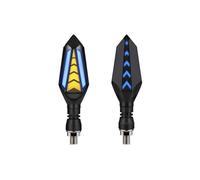 2pcs Motorcycle Turn Signals Lights 22 SMD Water Flowing Indicator Blinker Lamps Universal M10 Bolt