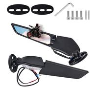 2pcs Motorcycle Wing Mirrors, Adjustable Rearview Mirrors with LED Turn Signal Side Motorbike Mirrors for Honda CBR 250R 250RR 300R 500R 600RR Kawasaki Ninja300 400 650 Suzuki GSXR 600 750 1000 Yamaha