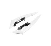 2Pcs Motorcycle Winglets Front Side Spoiler Aerodynamic Wing Set Fixed Wind Decoration Sticker Motorbike Spoilers(White)