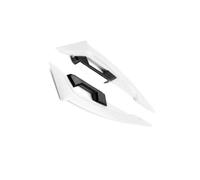 2Pcs Motorcycle Winglets Front Side Spoiler Aerodynamic Wing Set Fixed Wind Decoration Sticker Motorbike Spoilers(White)