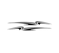 2pcs Motorhome Graphics Stripes Universal Any Camper Van Caravan Stickers Decal(Gray,231cm)