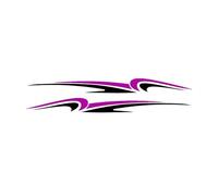 2pcs Motorhome Graphics Stripes Universal Any Camper Van Caravan Stickers Decal(Purple,58cm)