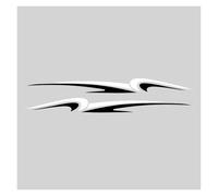 2pcs Motorhome Graphics Stripes Universal Any Camper Van Caravan Stickers Decal(White,58cm)