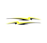 2pcs Motorhome Graphics Stripes Universal Any Camper Van Caravan Stickers Decal(Yellow,100cm)