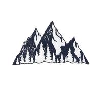 2PCS Mountain Appliques Embroidery Iron On Patches Sewing Supplies Himalayan Alps Patchwork Fabric DIY Forest for Hats, Bags, Jackets