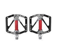 2Pcs Mountain Bike Pedal Aluminum Alloy Bearing Ultra Light Anti Slip Palin PedalSuitable for Mountain Bike (Black)