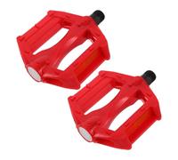 2pcs Mountain Bike Pedals Red Plastic Iron Footrests