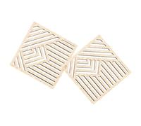 2pcs Mountain Wall Panel Wooden Sculpture, Rustic Abstract Craft Decor | Hollowed Pattern, Easy Installation, Wood Material, Office and Garden Display, Simple Artistic Style