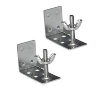2pcs Mounting L Bracket and wingnut for Woven Wood or Bamboo Shade Universal Design for Inside, Ceiling or Wall Mount Roman Fold Shade