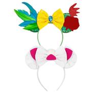 2pcs Mouse Ears Hairband,Tone Glittering Sequin Headband with Cute Bow,Beautiful Mouse Ears Hair Accessories for Kids Fancy Dress Headband Jewellery Party Decoration Gift (Colour, One Size)