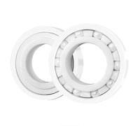 2Pcs MR63 Full Ceramic Bearing, 3x6x2.5mm Open Type Miniature Ball Bearing Zirconia ZrO₂ with PTFE/PEEK Cage for Precision Machinery, Medical, High-Speed ApplicationsMachinery