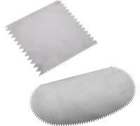 2Pcs Mud Rib Pottery Clay Ribs Stainless Steel Serrated Scraper Crafts Tool, Ceramics Clay Sculpting Tools Kit for Sculpture Pottery