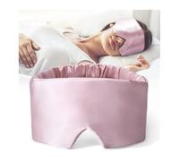 2pcs Mulberry Silk Sleep Mask Soft Eye Smooth Aid Blackout Night Use Breathable for Sleep(Pink)