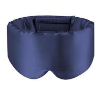 2pcs Mulberry Silk Sleeping Mask Eye Cover Blackout for Side Sleeper Travel Eyepatch Soft Blindfold Smooth for Sleep(Dark Blue)