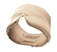 2pcs Mulberry Silk Sleeping Mask Eye Patch Eyeshade Portable Travel Eyepatch Nap Cover Soft Blindfold Smooth for Sleep(Beige)