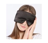2pcs Mulberry Silk Sleeping Mask Large Eye Cover Face Sleep Soft Patch Blackout Blindfold Eyeshade for Sleep(Black)