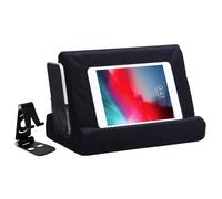 2pcs Multi-Angle Tablet Holder Cushion Stand with Net Pocket & Black Color Phone Stands Upgraded Tablet Pad Support for Phone,Pad,Books (Black)