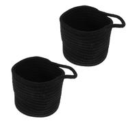 2pcs Multi Functional Cotton Rope Storage Basket with Farmhouse-style Design and Sturdy Cotton Rope Material, for Organizing the Home and Enhancing Modern Chic Look