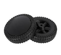 2Pcs Multi-functional Grill Wheels Replacement Lightweight BBQ Oven Wheels Wear-Resistant Truck Tires Grill Replacements for Most Grills (Black)