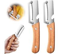 2PCS Multi-Functional Vegetable Peeler for Kitchen,2-in-1 Multifunctional Stainless Steel Peeler,Fruit Slicer, Sharp Blade for Carrot, Apple, Kiwi, Orange, Easy Grip Kitchen Tool (2)