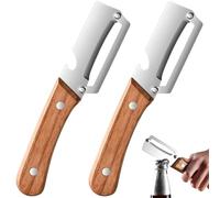 2PCS Multi-Functional Vegetable Peeler for Kitchen, 2 in 1 Stainless Steel Fruit and Vegetable Peeler with Bottle Opener, Portable Kitchen Peelers for Fruit, Apple, Potato, Pumpkin, Papaya