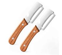 2PCS Multi-Functional Vegetable Peeler for Kitchen, Stainless Steel Peeler with Wooden Handle and Bottle Opener, for Fruit Apple Potato Pumpkin Papaya