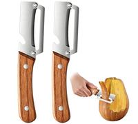 2pcs Multi-Functional Vegetable Peeler, Metal Thick & Thin Skin Fruit Peeler and Bottle Opener Practical Kitchen Tool with Ergonomic Handle for Vegetable Apple Potato Papaya Zucchini