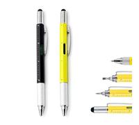 2Pcs Multi Tool Pen Gifts for Men 6 in 1 Multitool Pen Cool Gadgets Tools Back to School Gadgets for Christmas Boyfriend Graduation Back to School Gifts, Office Engineer Carpenter Construction Tool