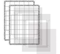 2PCS Multi-Use Low Tack Mat & Stick and Stamp Blending Buddy for Card Making Craft Scrapbooking Tool 6.5x8.5inch Stick and Stamp Mat Grid for Alignment,Laser Cut Template to Hold A2 Paper in Place