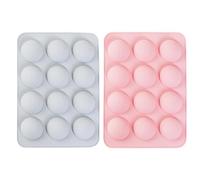 2PCS Multifunctional 12 Cavity Golf Ball Silicone Molds Easy Releasing for Homemade Dessert and Special Occasions Golf Ball Elastomer Cast