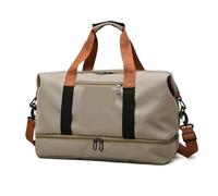 2pcs Multifunctional Camping Travel Backpack Large Capacity Shoulder Gym Bag Duffel Male Outdoor Luggage for Men Women(Khaki)