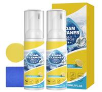 2pcs Multifunctional Foam Cleaner Spray,Multi Purpose Foam Cleaner for Car Interior&Upholstery,Powerful Cleaning Thick Foam,Fast Effective Car Seat Shampoo&Fabric Stain Remover,No Harm to Surfaces