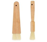 2Pcs Multifunctional Food Brush Practical Oil Brush Wooden Baking Cooking Basting Brush for Baking Basting Brush BBQ Brushes Kitchen Barbecue Accessories