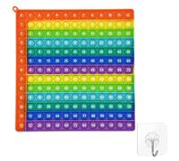 2Pcs Multiplication Tables 12x12, Rainbow Multiplication Tables Learning Tool, Times Table Poppet For Classroom & Homeschool Learning Toys, Times Tables Poster With Transparent Hook