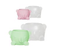 2pcs Multipurpose Silicone for Plant Pots Elephant Succulents Planter Easy Demoulding Pen Holder Craft Tool Handmade Cement Planter Mold