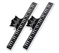 2Pcs Music Book Clips, Plastic Page Sheet Note Holder Clips Musical Instrument Performance Accessories for Reading Stand Guitar Piano (Black)