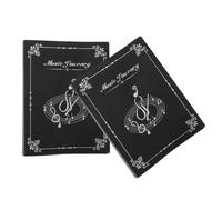 2pcs Music Sheet Folder 30 Page A4 Black Spiral Binder for Piano Scores | Lightweight Waterproof PP PVC Cover, Pockets, Reinforced Edges, Easy Access during Lessons and Rehearsals