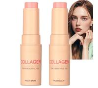 2PCS Muti Collagen Balm Stick,Collagen Boosting Moisture Balm,Multi-Use Wand,Hydrating Moisturiser,Nourishing Collagen Wand,Skin Tightening Cream,Day Cream,Improves Skin Elasticity,Fine Lines Care