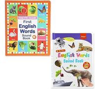 2PCS My First English Sound Toy - 300+ Words, 13 Themes, Fun Word Game, Juguete Educativo for Educational Language, Alphabet Sound Book, School Education & Perfect Educational Gift